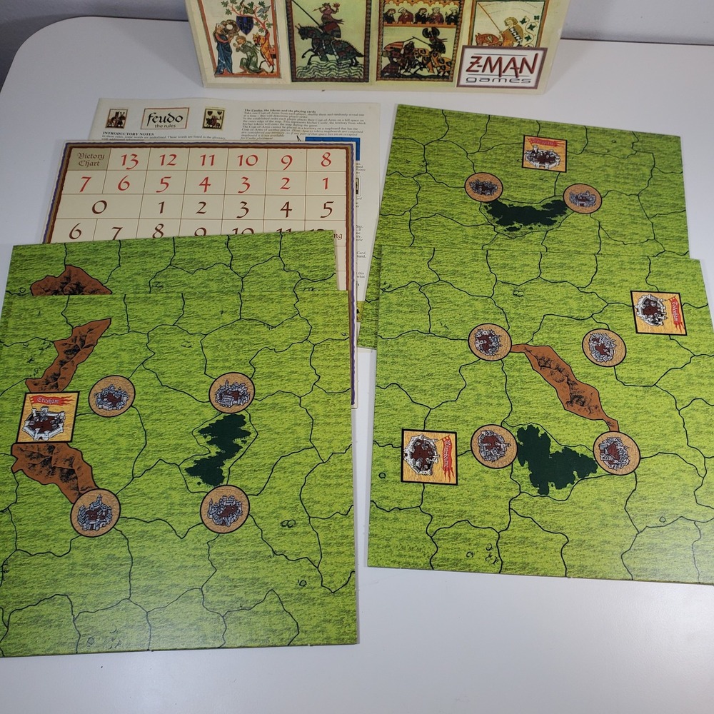 Fuedo Board Game Medieval England Strategy Z-Man Zugames ZMG 7014 Complete - Picture 4 of 9